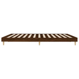 Bed Frame without Mattress Brown Oak 120x200 cm Engineered Wood 832052
