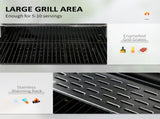 Adjustable Charcoal Pan BBQ, with Thermometer and Warming Rack T3398P314174