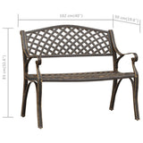 Garden Bench Bronze Cast Aluminium, Cast Iron Medium Durable 317747