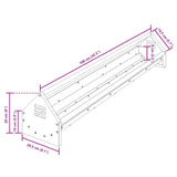 Chicken Feeding Trough Silver 108 x 20.5 x 20 cm 874614