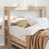 Headboard with Shelves 75 cm Solid Wood Pine 850899