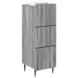 Drawer Cabinet Grey Sonoma 33 x 34.5 x 92 cm Engineered Wood 894391