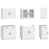 7 Piece Kitchen Cabinet Set Kalmar White Engineered Wood 3314741