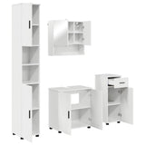 Bathroom Furniture Set with Drawer 4 pcs High Gloss White 3392977