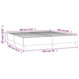 Box Spring Bed Frame Dark Grey King Velvet 3121157