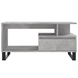 ZNTS Coffee Table Concrete Grey 90x49x45 cm Engineered Wood 831032