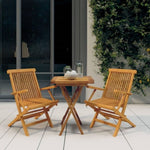 3 Piece Garden Dining Set Solid Wood Teak 3087189
