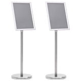 Poster Stands 2 pcs Silver 32.7 x 24 x 108 cm Aluminium 3385634