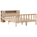 ZNTS Bookcase Bed without Mattress 135x190 cm Solid Wood Pine 3322080