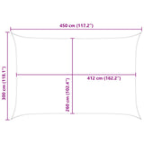 Sun Shade Sail Blue and White 4,5 x 3 m 100% Polyester Oxford 42031098