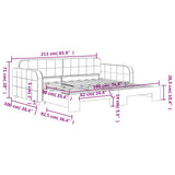 Daybed with Trundle without Mattress Light Grey 90x190 cm 3197019
