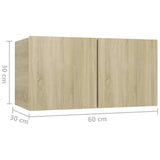 8 Piece TV Cabinet Set Sonoma Oak Engineered Wood 3079029