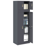 Storage Cabinet 2 pcs Anthracite 60 x 40 x 180 cm Steel 3438701