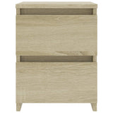 Bedside Cabinets 2 pcs Sonoma Oak 30x30x40 cm Engineered Wood 800520