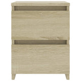 ZNTS Bedside Cabinets 2 pcs Sonoma Oak 30x30x40 cm Engineered Wood 800520
