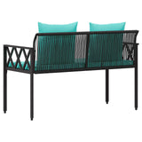 Outdoor Benches 2 -Seater 116 x 56 x 75 cm Poly Rattan 42025356