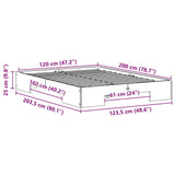 Bed Frame White 120 x 200 cm 873032