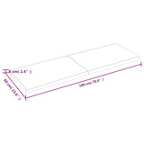 Wall Shelf Dark Brown 180x60x cm Treated Solid Wood Oak 363843