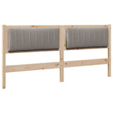 Upholstered Headboard Brown 180 cm Solid Pine Wood 879052