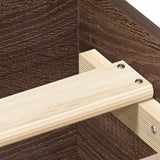 Bed Frame without Mattress Brown Oak 150x200 cm King Size 3203760