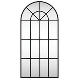 Wall Mirror Black 40x80 cm Arch Iron 358625