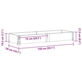 Pallet Collar 150x50 cm Solid Wood Pine 4010293
