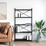 Bookshelf Black Oak 80 x 30 x 155 cm Engineered Wood 868413