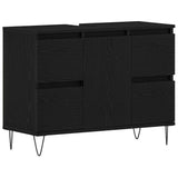 Bathroom Sink Cabinet Black Oak 80 x 33 x 60 cm Engineered Wood 862894