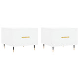 Coffee Tables 2 pcs White 50x50x40 cm Engineered Wood 829349