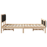 Bed Frame with Headboard Black 120 x 200 cm Fabric 878331