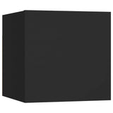 6 Piece TV Cabinet Set Black Engineered Wood 3114367