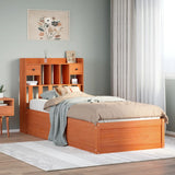 Bed Frame without Mattress Wax Brown 100x200 cm Solid Wood Pine 3323502