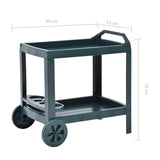 Beverage Cart Green 69x53x72 cm Plastic 48812