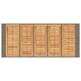 Garden Bar Table with Acacia Wood Top Grey 185x80x110 cm Poly Rattan 368701
