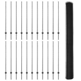 Welded Wire Fence 50 x 1.4 m PVC-Coated Steel Grey Mesh 3336901