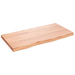 Table Top Light Brown 80x40x cm Treated Solid Wood Oak 3156354