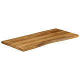 Table Top 100x60x2.5 cm Live Edge Solid Wood Mango 370766