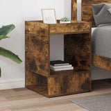 End Table Smoked Oak 40 x 40 x 56 cm Engineered Wood 890952