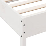 Bed Frame without Mattress White 120x200 cm Solid Wood Pine 3328236