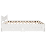 Bed Frame with Drawers White 180x200 cm Super King Solid Wood Pine 3301897