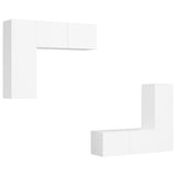 4 Piece TV Cabinet Set White Engineered Wood 3078689