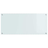 Kitchen Backsplash 2 pcs White 110 x 50 cm Tempered Glass 3415483