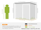 5 x 3.5ft Metal Garden Storage Shed with Effortless Assembly and 2 Pairs of Gloves, Waterproof T3398P554364