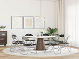 Folding Chair 8 pcs Black and Grey 48 x 43.5 x 81 cm 42029062