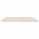 Floor Bed Frame White 213.5 x 204 x 9 cm Solid Pine Wood 869745