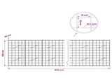 Gabion with 5 mm Wire and 10x10 cm Mesh 400x10x100 cm 3464930
