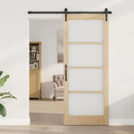 Sliding Door Manual ORKDAL Brown 86 x 211 cm Wood and metal 3332453
