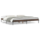 Bed Frame without Mattress Brown Oak 200x200 cm 845000