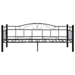 ZNTS Daybed Frame without Mattress Black Metal 90x200cm 286135