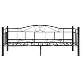 ZNTS Daybed Frame without Mattress Black Metal 90x200cm 286135